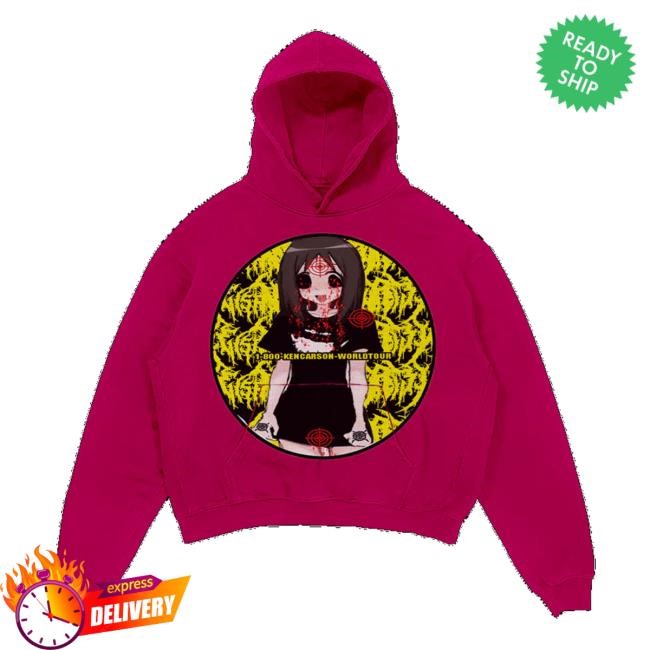 Ken Carson Merch Store 1-800 Ken World Tour Zip Up Hooded Sweatshirt