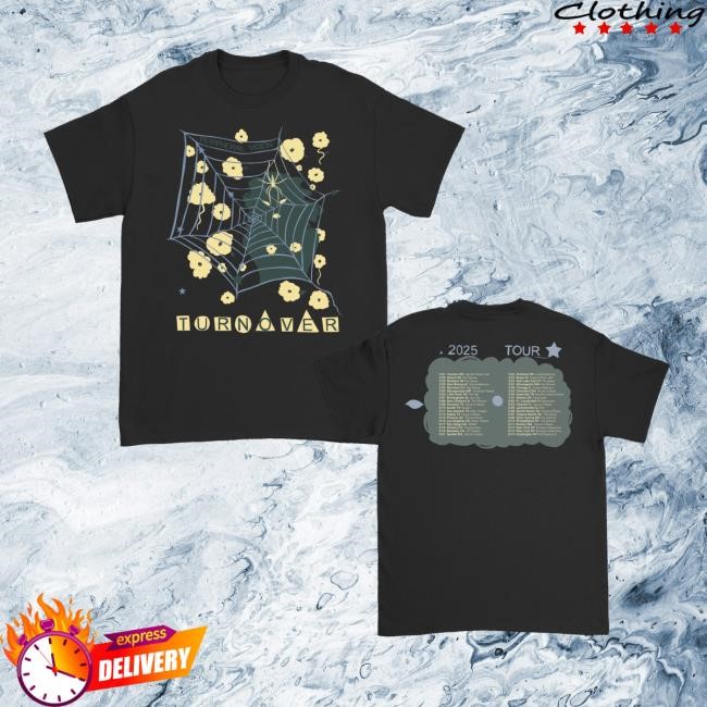 Turnover Music Merch Us Tour 2025 Tee Shirt