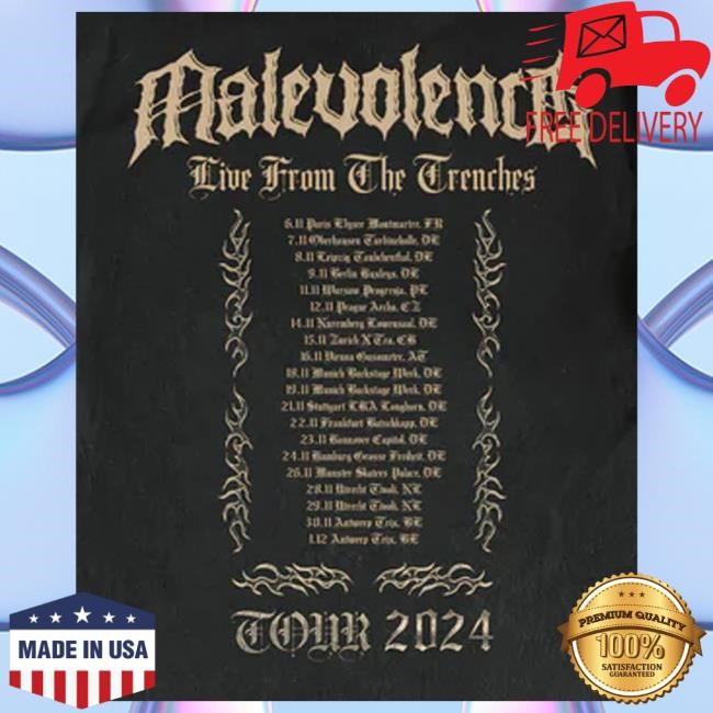 Mlvltd Music Merch Malevolence Live From The Trenches Tour Hoodie