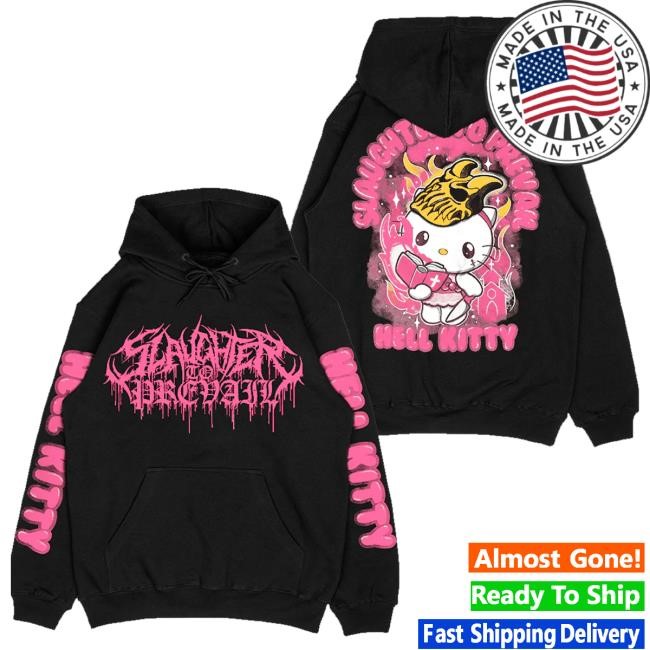 Official First Blood Merchandise Merch Slaughter To Prevail Hell Kitty Crewneck Sweatshirt