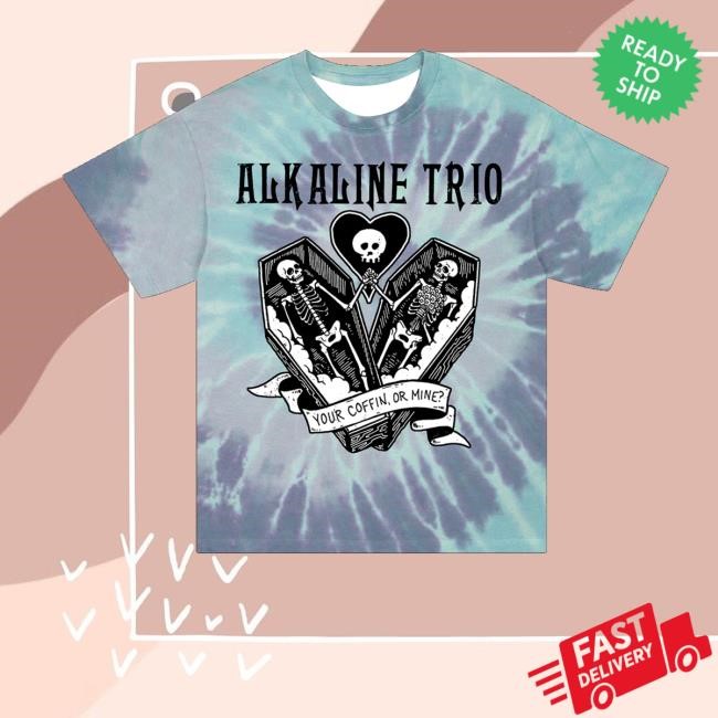 Alkaline Trio Merch Your Coffin T-Shirt Lagoon Dye