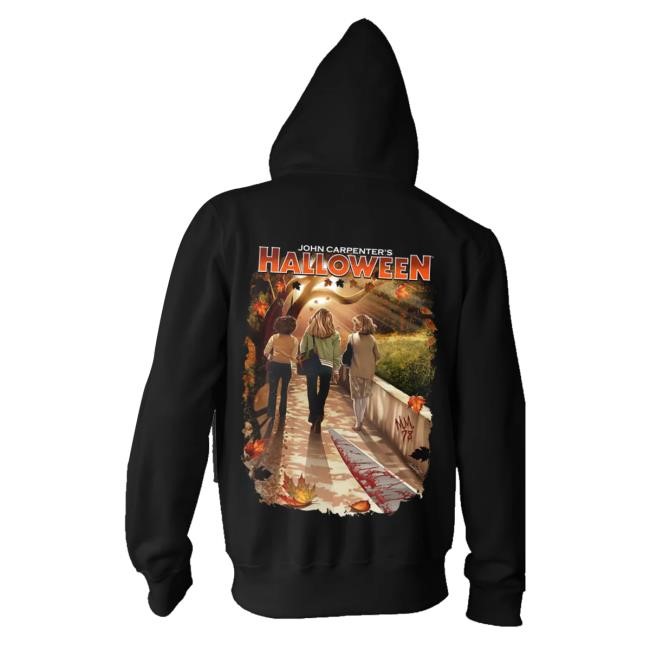 John Carpenter's Halloween Fear In The Shadows Pullover Hoodie Terror Threads Merch Store