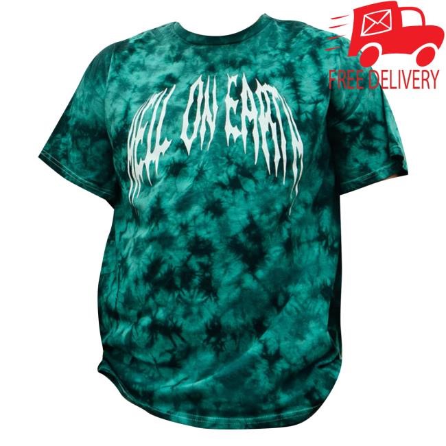 Upthehoe Merch Store Shop Hell On Earth Tie-Dye Crewneck Sweatshirt