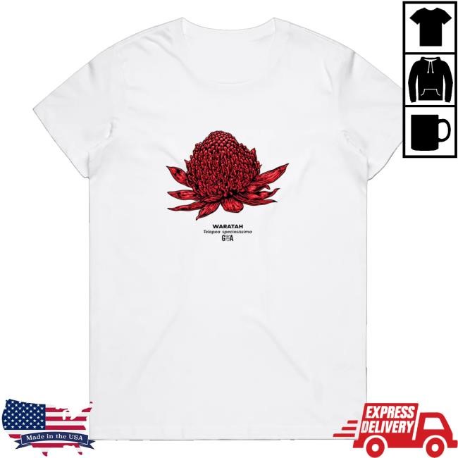 Abc Merch Shop Store Waratah Telopea Speciosissima Coloured New Shirt
