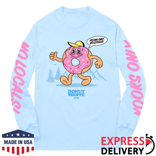 Official Donut Shoppe Store Merch Ds Donut Man Long Sleeve T Shirt Sky Blue Donut Shoppe Culture