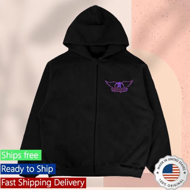 Official Aerosmith Merch Pump Tour 1990 Zip T-Shirt