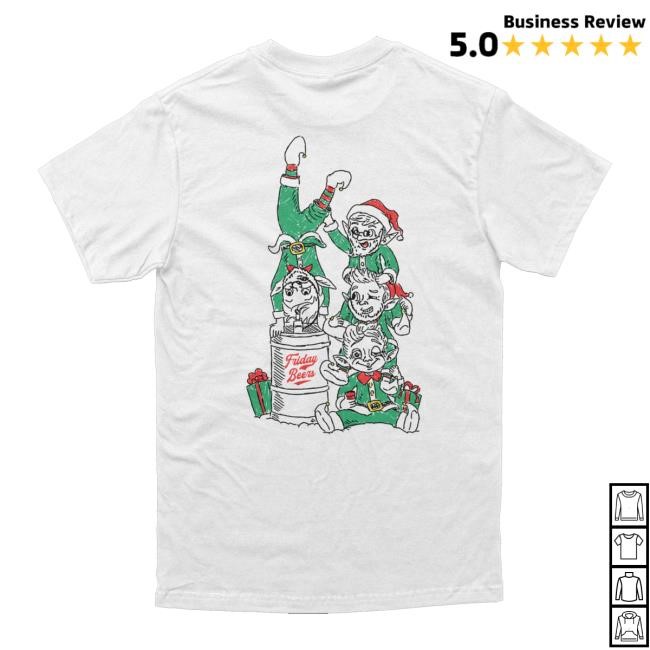 Almost Friday Merch Elves Keg Stand Tee Shirt