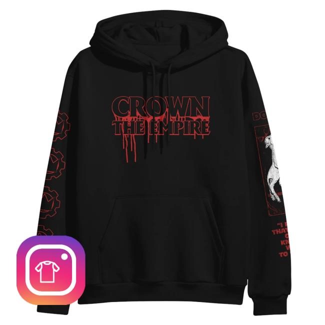 Trending Crown The Empire Band Merch Store Sacrifice Hoodie - Black Tee Shirt