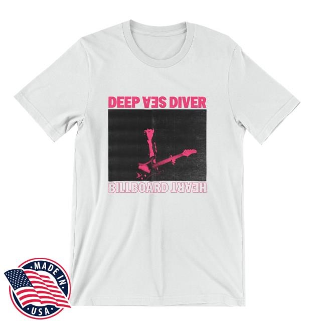 Megamart Merch Store Deep Sea Diver Billboard Heart White T-Shirt