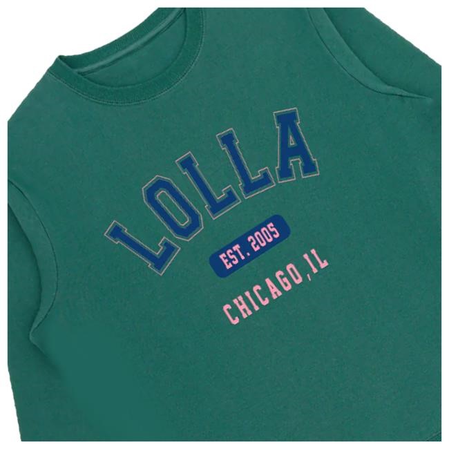 Official Lolla Collegiate T Shirts