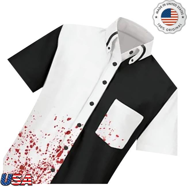 Bull Airs Merch Art Of Blood Button Up Long Sleeve Shirt