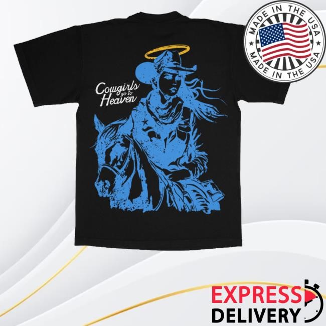 Iam Vwillz Merch Store Shop Cowgirls Go To Heaven Black Tee Shirt