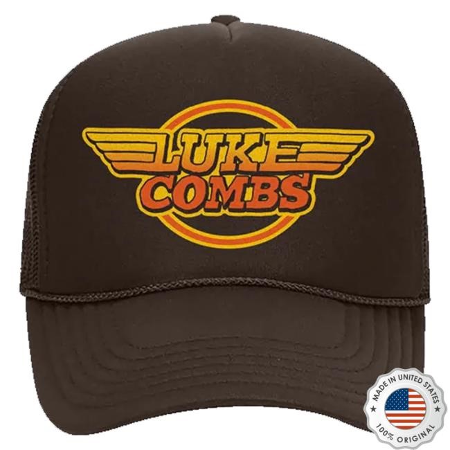 Luke Combs Merch Brown Logo Foam Trucker Hat