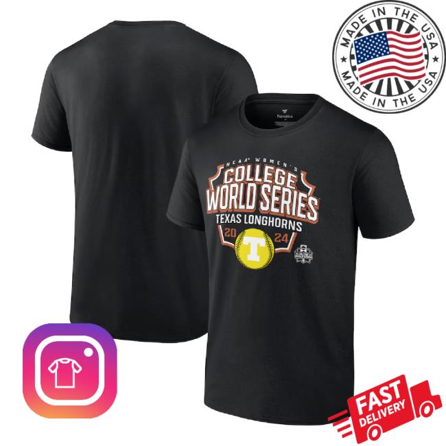 Original Fanatics Black Texas Longhorns 2024 Ncaa Softball Women's College World Series Total Runs Sweaters