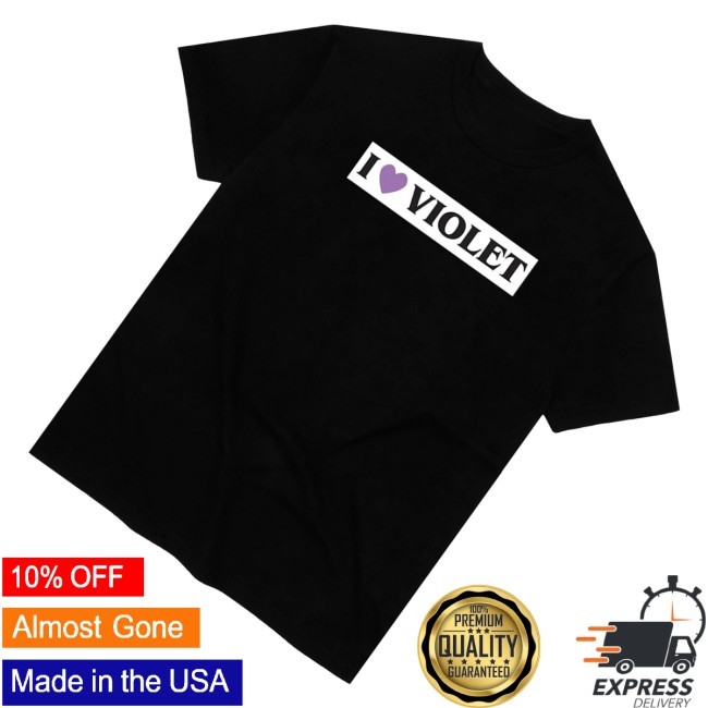 Official Lo-Fi Store Merch I Love Violet Tee Black