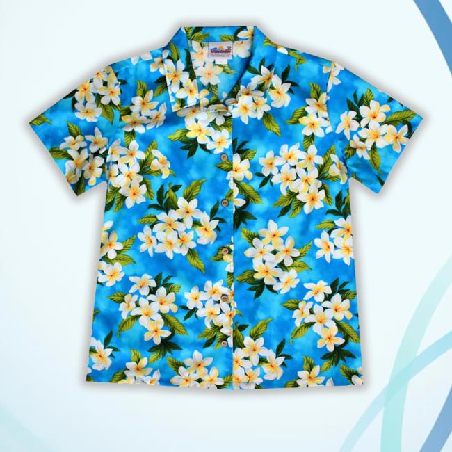 Waveshoppe Shop Womens Turquoise Hawaiian Shirt