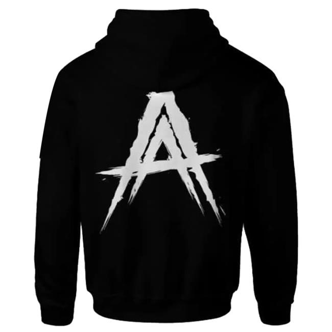 Official Anuel Merch Black Doble A Deluxe Hoodie