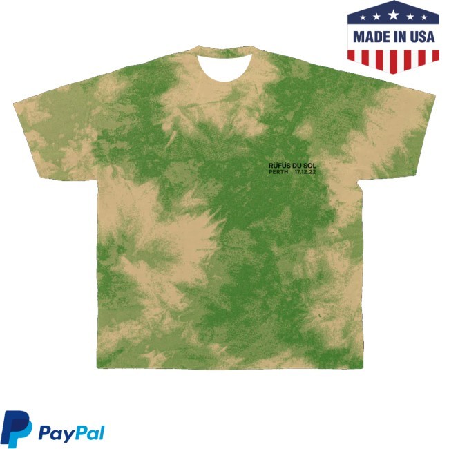 Trending Sound Merch Rüfüs Du Sol Perth Green 17.12.22 Tie Dye Crewneck Sweatshirt