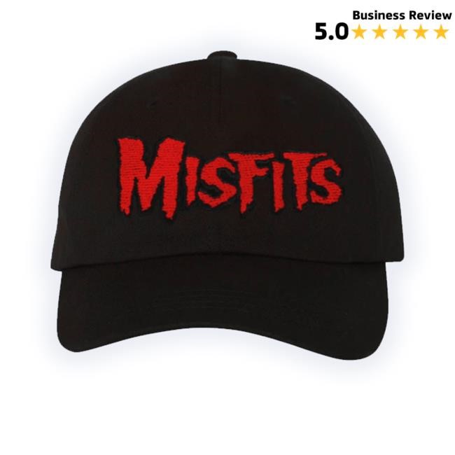 Official Trending Red Misfits Logo Embroidered twill cap