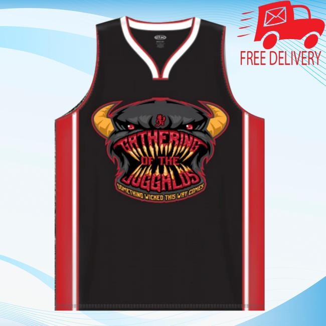 Psychopathic Records Store Black Gathering Monster Face Basketball Jersey T-Shirt