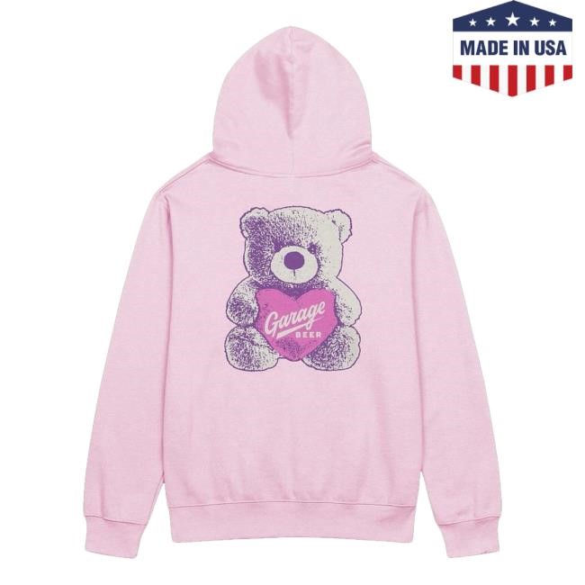 Drink Garage Beer Merch Shop Store Teddy Bear Hoodie
