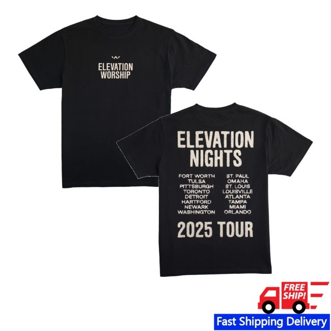 Elevation Nights Tour 2025 Youth T Shirt Elevation Church Merch Store