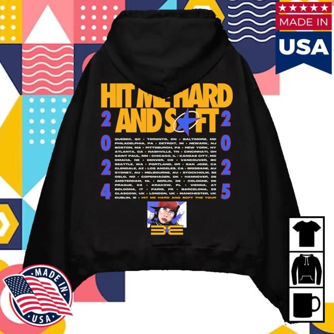 Official Hit Me Hard And Soft World Tour Pullover Tee