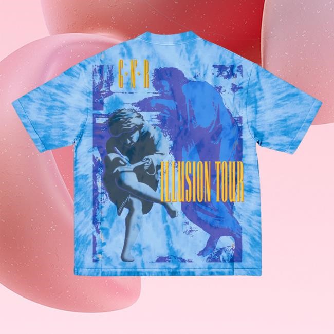 Guns N' Roses Official Store Use Your Illusion '91-92 Tie Dye Tour Tee Shirt