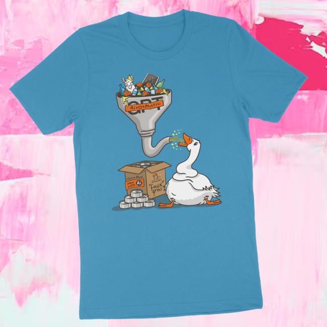 Last Week In Aws Store 2024 Last Week In Aws Charity T-Shirt Ai Faux Gras (Fitted Cut) Crewneck Sweatshirt