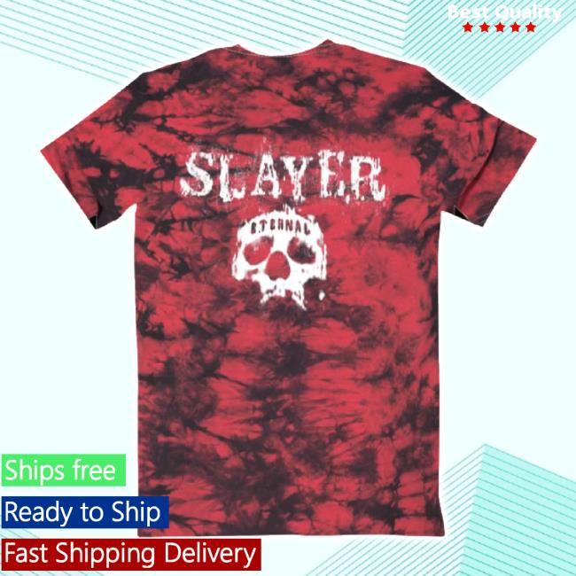 Trending Slayer Merch Store Eternal Black Red Crystal Wash Tee Slayer Shop