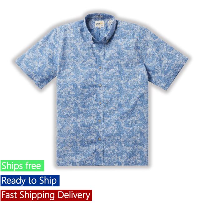 Reyn Spooner Koi Pond Camp Long Sleeve T Shirt