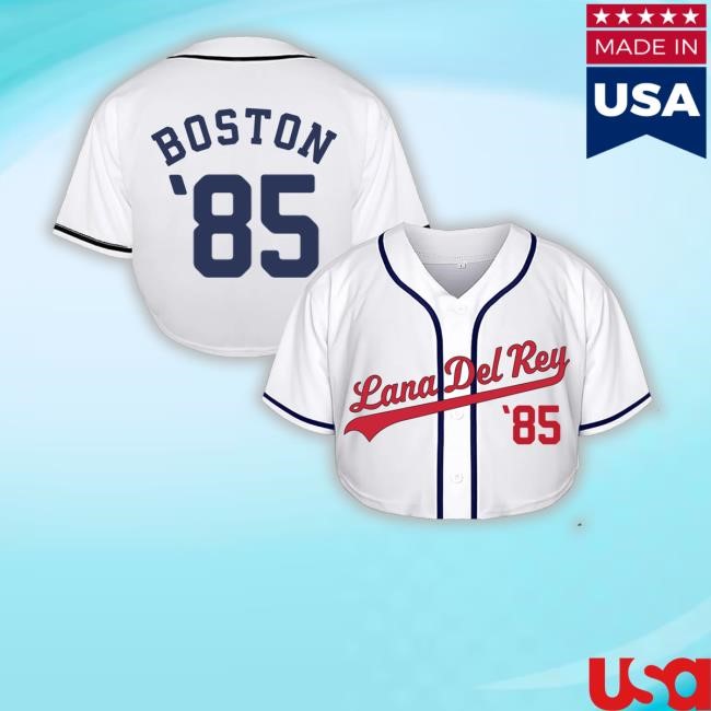 Boston 85 Cropped Baseball Jersey Shirt