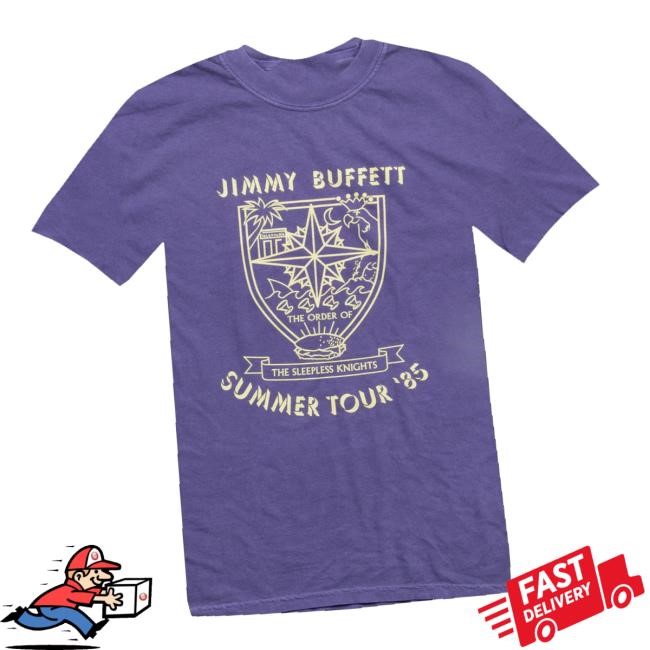 Jimmy Buffett Merch The Sleepless Knights '85 Grape Shirts