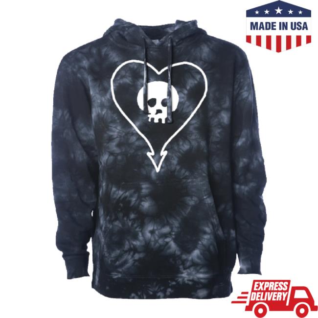 Original Heartskull Pullover Classic Shirt (Black Smoke Dye) Alkalinetrio Shop