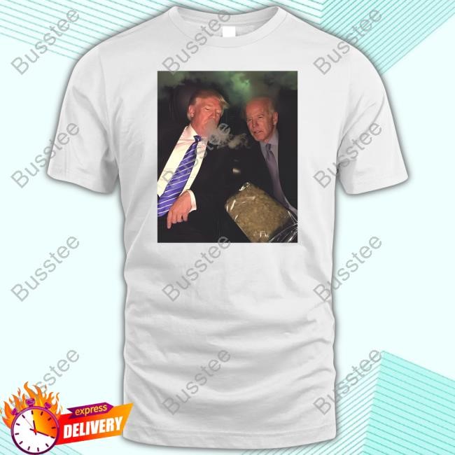 Joe Biden And Donald Trump Smoking Hooded Sweatshirt