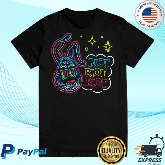 Riot Brand Merch Shop Neon Bunny 2024 Lineup Tee