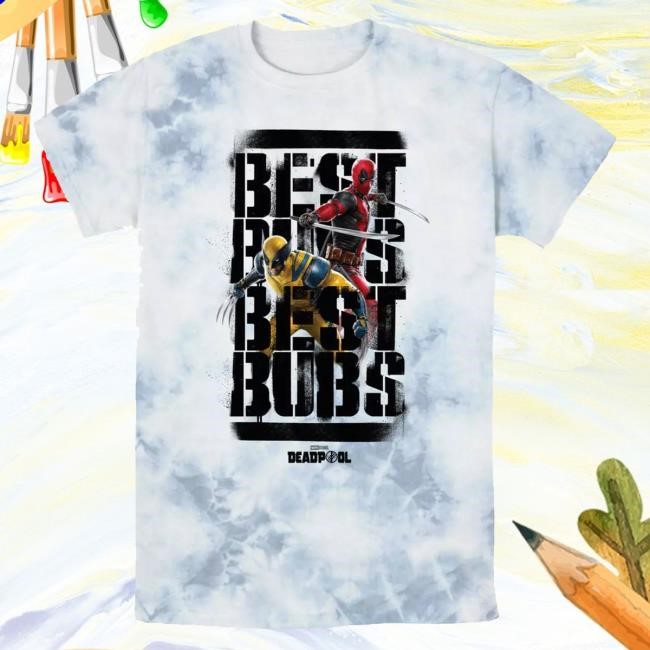 Her Universe Merch Marvel Deadpool & Wolverine Best Bubs Heroes Tie-Dye T-Shirt, Hoodie, Tank Top, Sweater And Long Sleeve T-Shirt