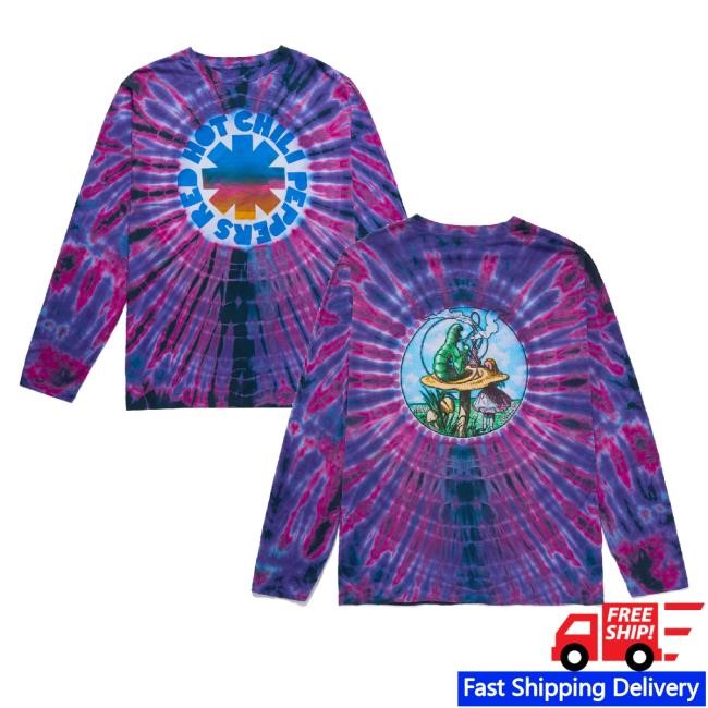 Official Red Hot Chili Peppers Merch Rhcp X Freaktopia Tie Dye Hoodie Ultraviolet