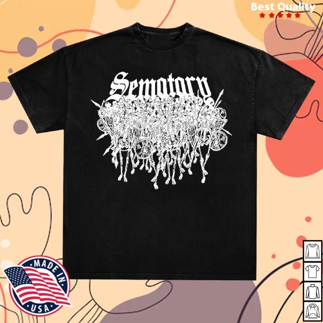 Official Haunted Mound Merch Sematary Logo New Shirt Black N White