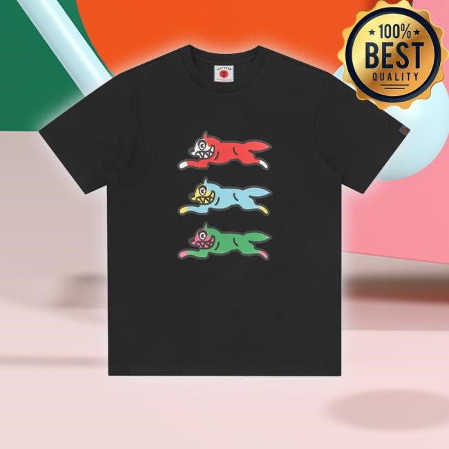 Icecream Triple Running Dog T-Shirt