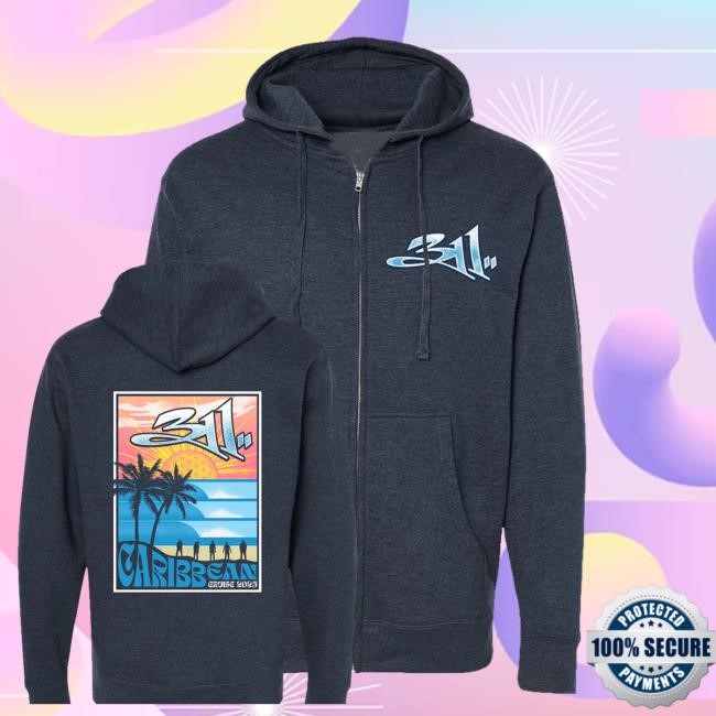 311 Merch Shop Store Official Caribbean Cruise 2025 Beach Tee Shirt
