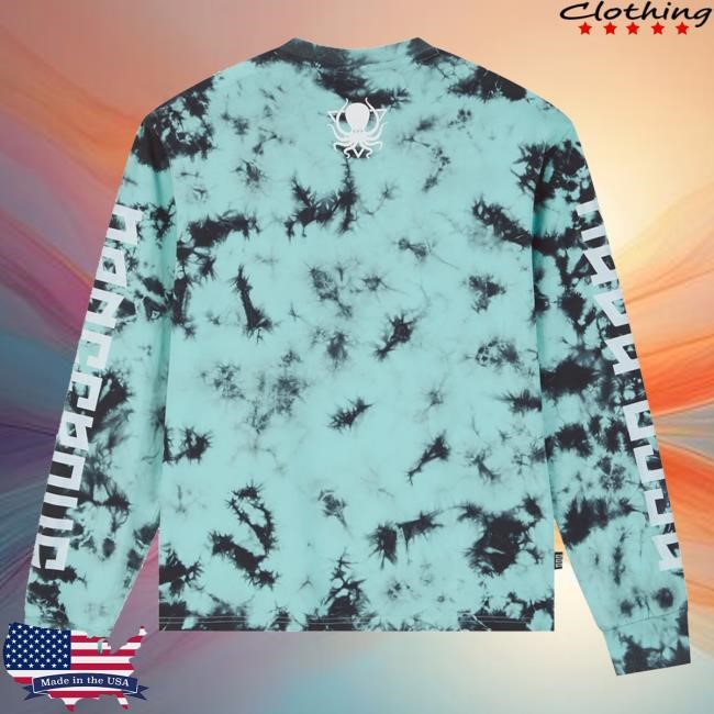 Deep Dark And Dangerous Merch Split Face Blue Tie Dye Short Sleeve Tee