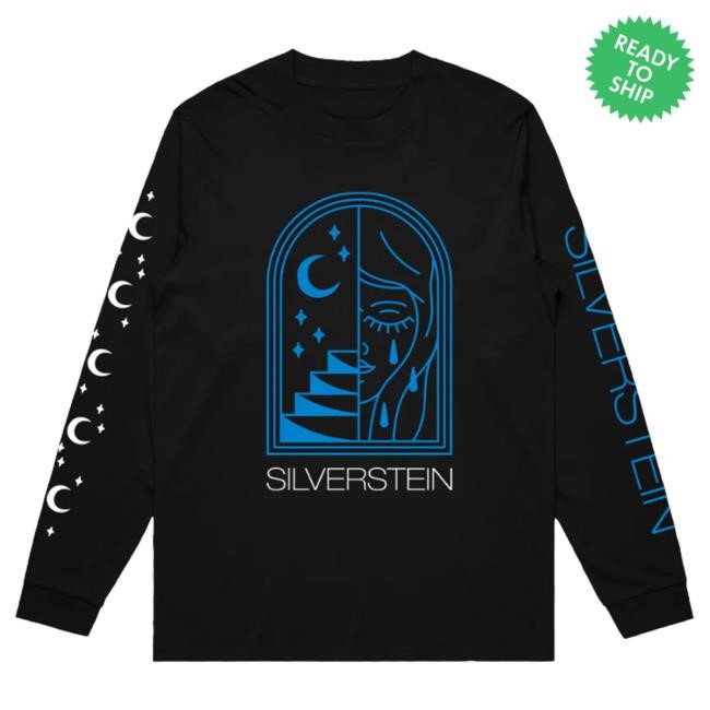 Silverstein Music Merch Moon Long Sleeve Hoodie