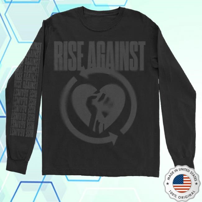 Trending Rise Against Merch Blurred Heartfist Tank Top (Black)