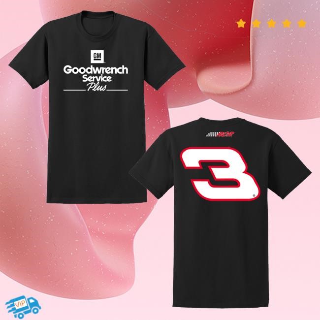 Dale Earnhardt Richard Childress Racing Team Collection Black Goodwrench Service Plus Sponsor Lifestyle Long Sleeve
