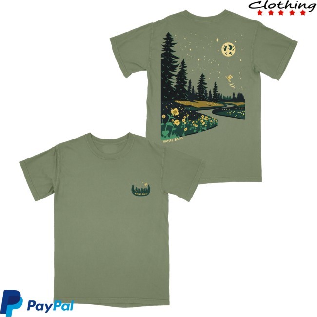 Nature Backs Merch Firefly Moon Hemp Shirt