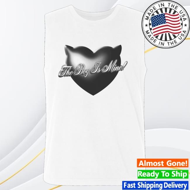 Official Ariana Grande Merch The Boy Is Mine Muscle Tee White Hooded Sweatshirt
