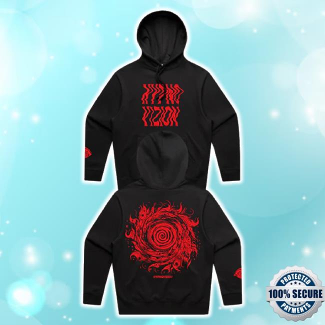 Original Hypnovizion Vortex Flocked Pullover Black New Shirt Rezz Official Shop