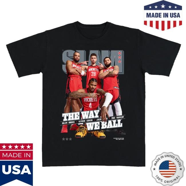 Trending Slamgoods Merch Store Slam Cover Tee - Houston Rockets Tee