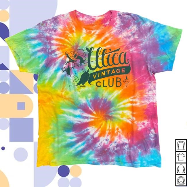 Official Utica Vintage Club Merch Utica Vintage Club Vintage 70S Tie Dye Unisex Sweatshirt